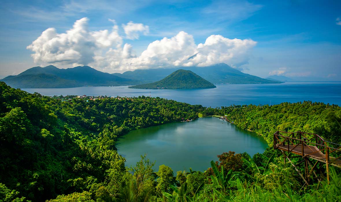 Tidore Island Gurabunga Highland Village and Mount Kiematubu