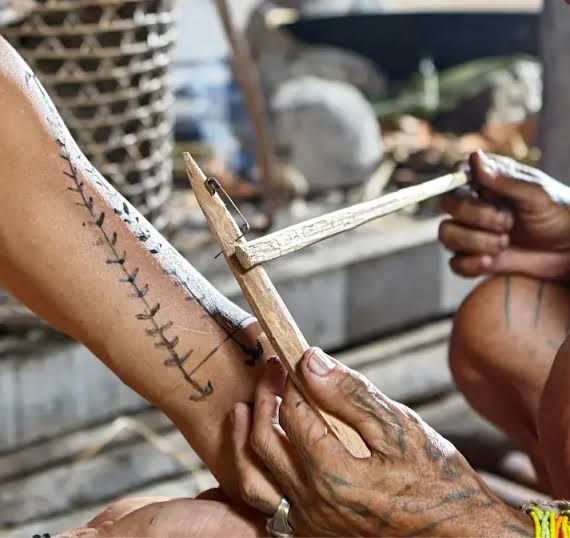 Mentawai Bark Loincloth Poison Arrow and Sacred Tattooing